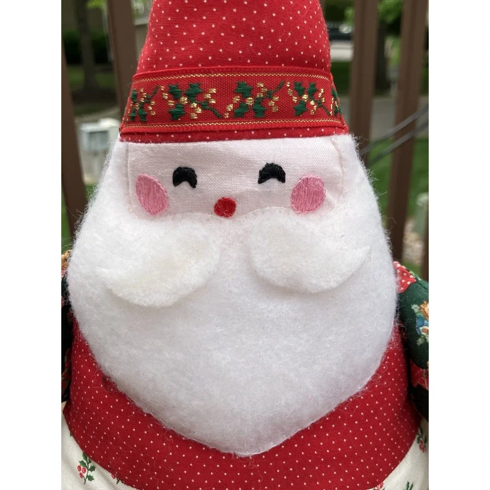 Vintage Handmade Santa Claus Plush 11